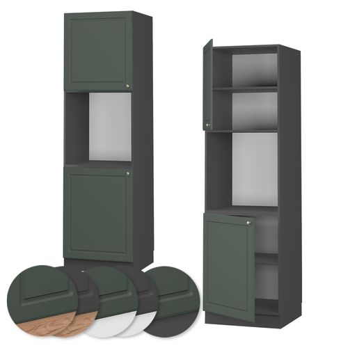 Meuble Pour Four Fame-line 38567 Vert Or Campagne 60cm Ouvert