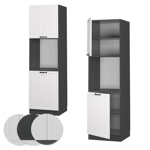 Meuble Pour Four Fame-line 38569 Blanc Campagne 60cm Ouvert