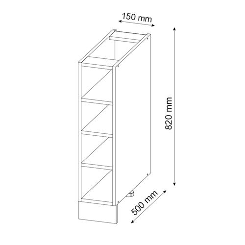 Etagère De Cuisine Fame-line 38457 Blanc 15cm Sans Pt