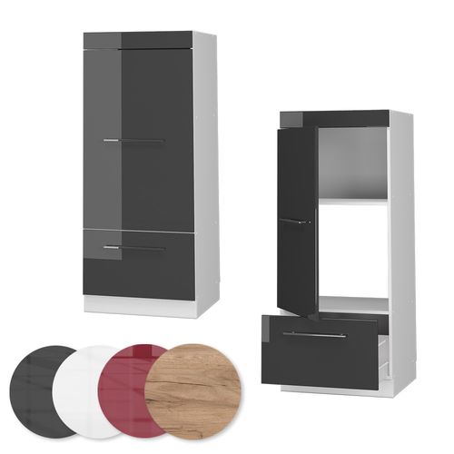 Armoire Micro-ondes Fame-line 38527 Anthracite Haute Brillance 60cm
