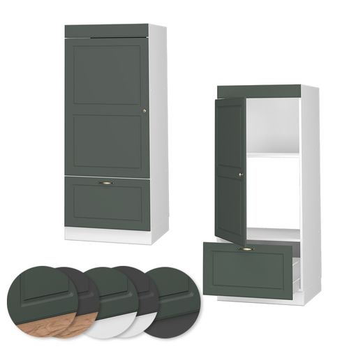 Armoire Micro-ondes Fame-line 38532 Vert Or Campagne 60cm