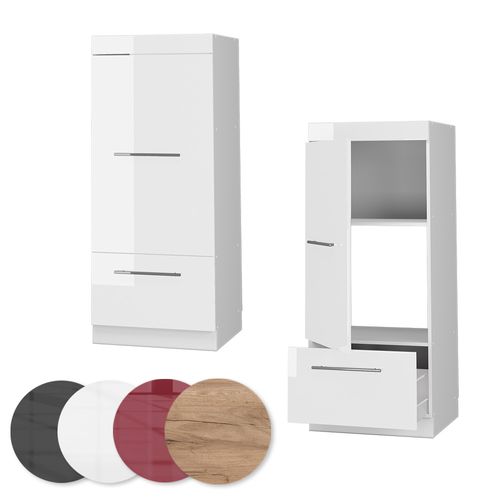 Armoire Micro-ondes Fame-line 38538 Blanc Haute Brillance 60cm