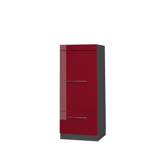 Armoire Micro-ondes Fame-line 38576 Rouge Bordeaux Haute Brillance 60cm