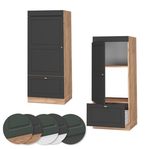 Armoire Micro-ondes Fame-line 38614 Anthracite-or 60cm