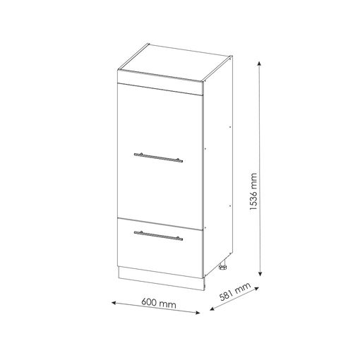 Armoire Micro-ondes Fame-line 38615 Anthracite Haute Brillance 60cm