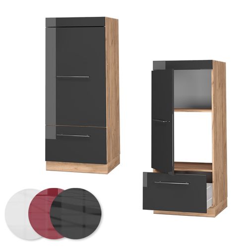 Armoire Micro-ondes Fame-line 38615 Anthracite Haute Brillance 60cm