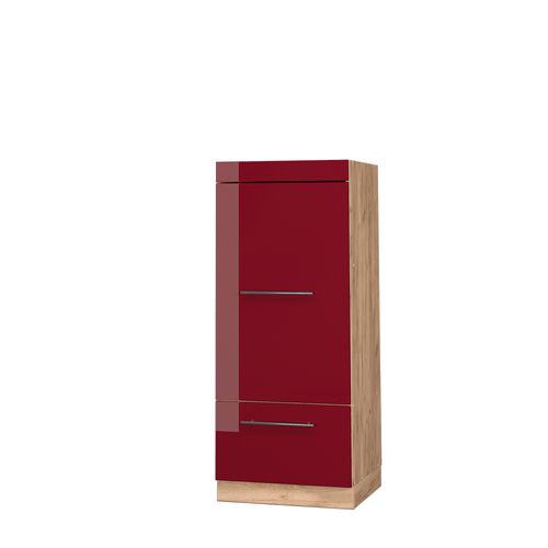 Armoire Micro-ondes Fame-line 38617 Rouge Bordeaux Haute Brillance 60cm