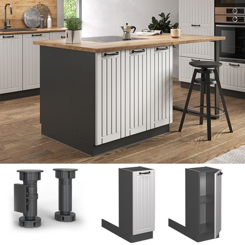 Îlot De Cuisine Fame-line 38589 Blanc Campagne 30cm Sans Pt