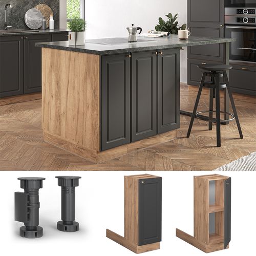 Îlot De Cuisine Fame-line 38619 Anthracite-or 30cm Sans Pt
