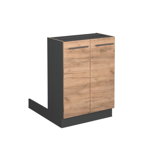 Îlot De Cuisine Fame-line 38593 Chêne De Force Doré 60cm Sans Pt