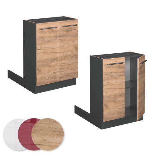 Îlot De Cuisine Fame-line 38593 Chêne De Force Doré 60cm Sans Pt