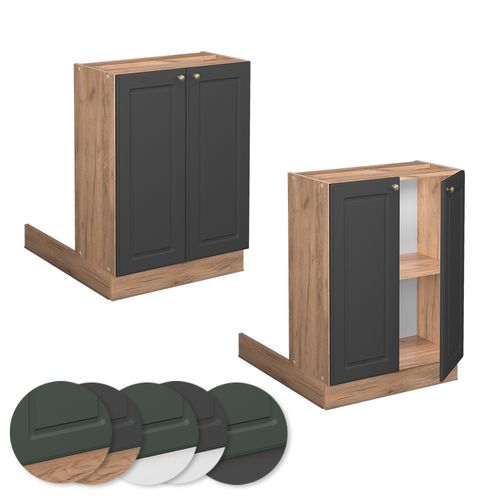 Îlot De Cuisine Fame-line 38624 Anthracite-or 60cm Sans Pt