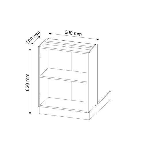 Îlot De Cuisine Fame-line 38473 Blanc 60cm Sans Pt