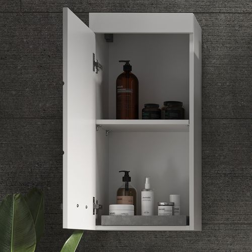 Demi Colonne De Salle De Bain Luna, Blanc, 37x77cm