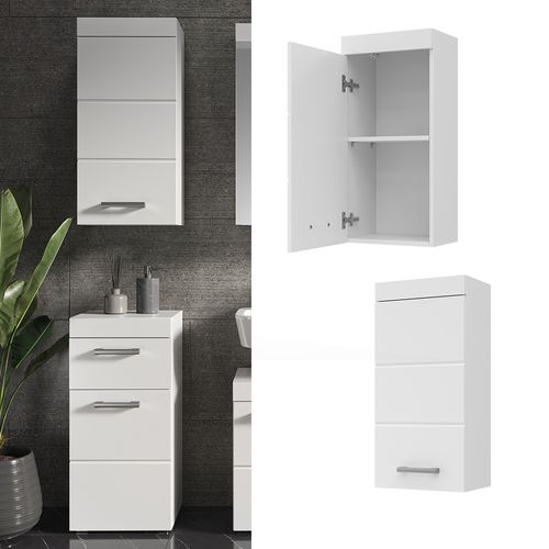 Demi Colonne De Salle De Bain Luna, Blanc, 37x77cm