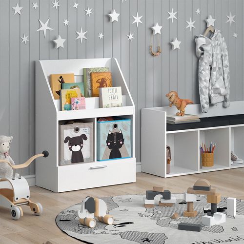 Bibliothèque Enfant Luigi 39435 Blanc 72x96.2cm Avec Tiroir