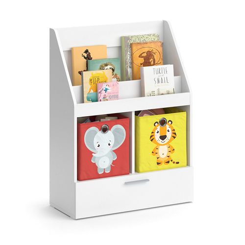 Bibliothèque Enfant Luigi 39435 Blanc 72x96.2cm Avec Tiroir