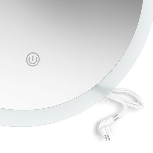 Miroir Mural 38278 Blanc 50x50cm Rond