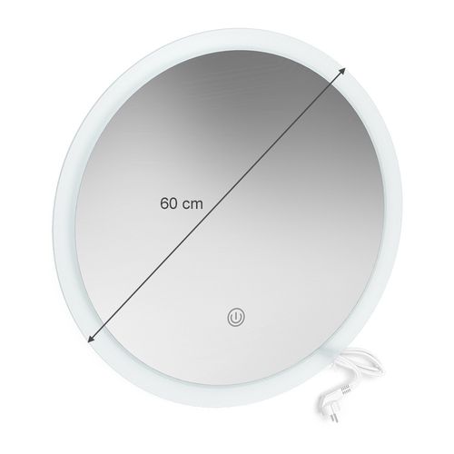 Miroir Mural  38279 Blanc 60x60cm Rond
