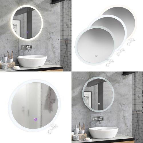 Miroir Mural  38279 Blanc 60x60cm Rond