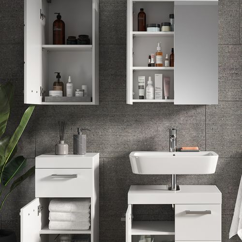 Meubles Bain Luna 38782 Blanc 4 Parties