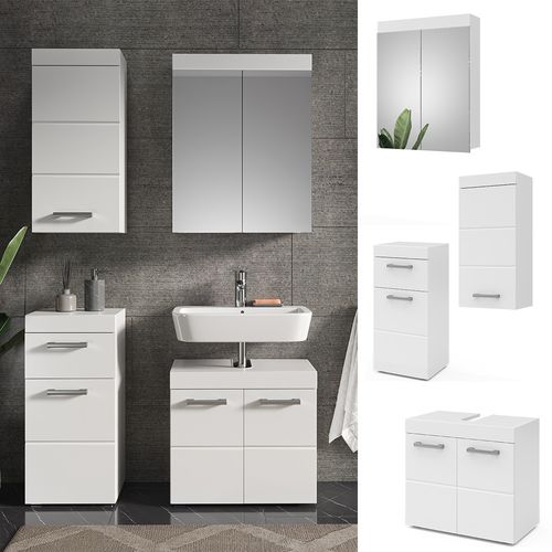 Meubles Bain Luna 38782 Blanc 4 Parties