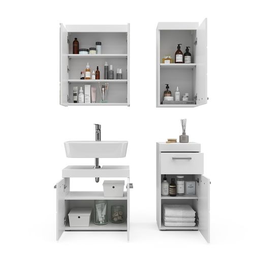 Meubles Bain Luna 38782 Blanc 4 Parties