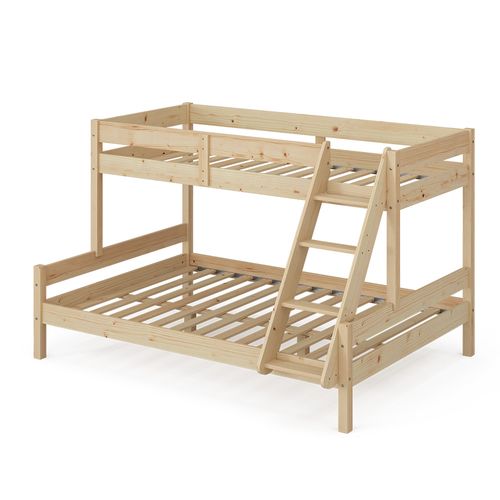 Lit Superposé Everest 39544 Naturel Bois 140x200 / 90x200 Cm