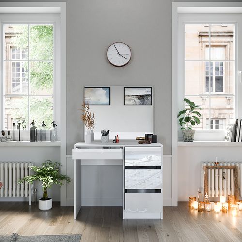 Coiffeuse Sherry 39576 Blanc 90cm