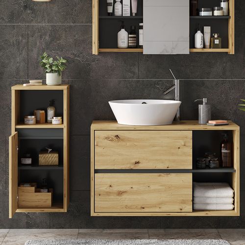 Meubles Bain Viola 39709 Chêne Artisan 3 Parties