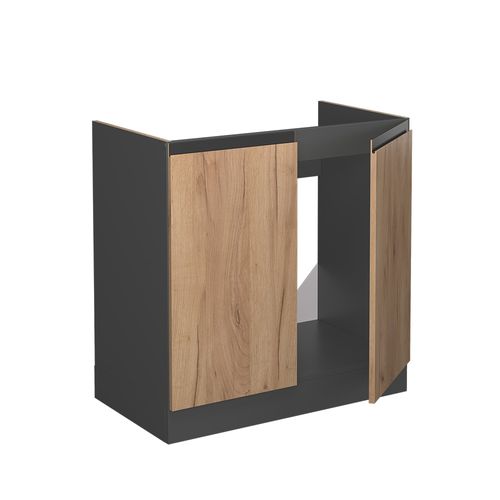 Meuble Cuisine R-line 39720 Chêne De Force Doré 80cm J-shape, Sans Pt