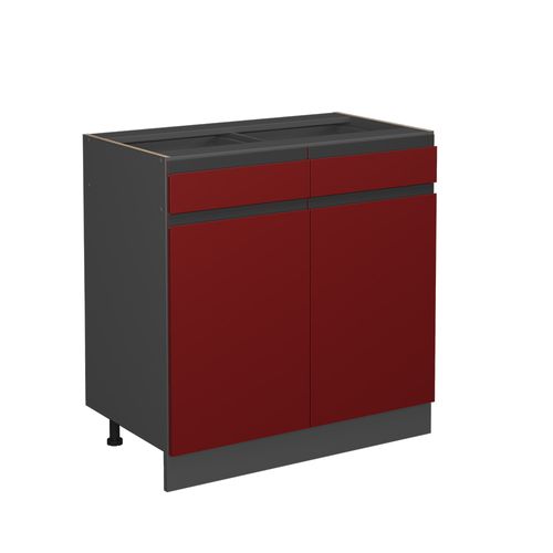 Meuble Cuisine R-line 39724 Rouge 80cm J-shape, Sans Pt