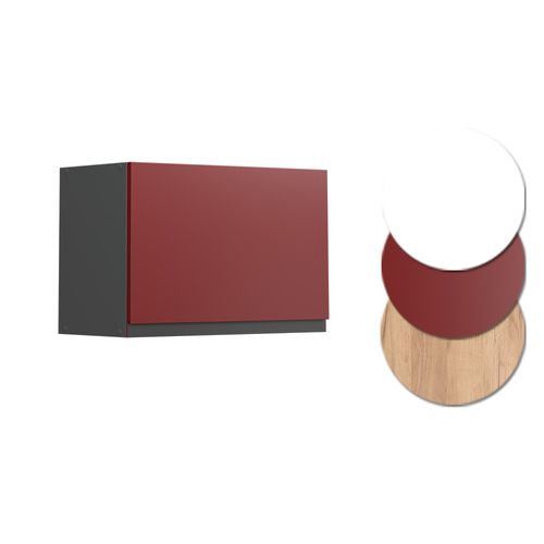 Elément Haut De Cuisine R-line 39741 Rouge 60cm J-shape, Plat