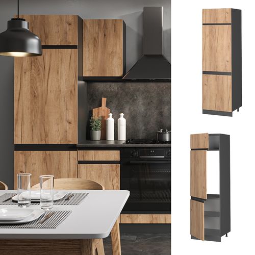 Armoire Pour Frigo R-line 39749 Chêne De Force Doré 60cm J-shape