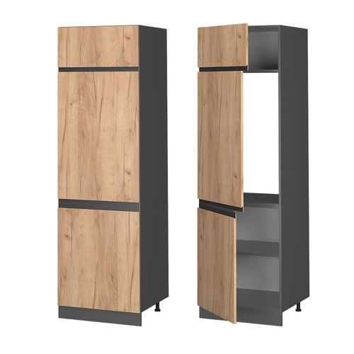 Armoire Pour Frigo R-line 39749 Chêne De Force Doré 60cm J-shape