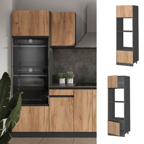 Armoire Micro-ondes R-line 39752 Chêne De Force Doré 60cm J-shape