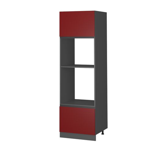 Armoire Micro-ondes R-line 39753 Rouge 60cm J-shape