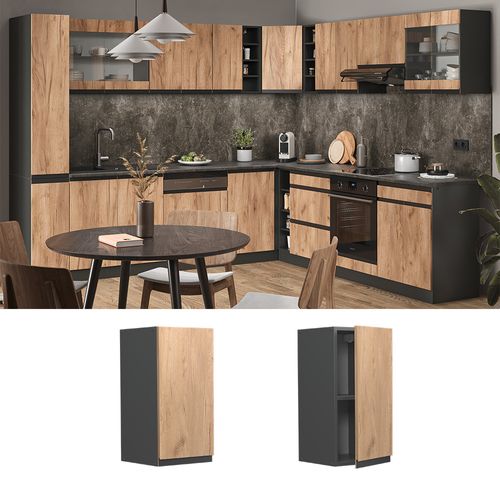 Elément Haut De Cuisine R-line 39755 Chêne De Force Doré 30cm J-shape