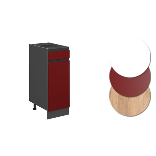 Meuble Cuisine R-line 39759 Rouge 30cm J-shape, Sans Pt