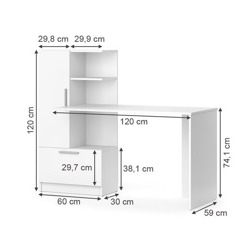 Bureau Tomy 39696 Blanc 150x59.3cm