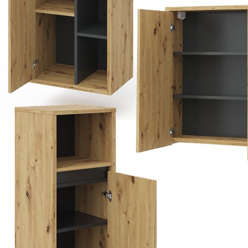 Meubles Bain Viola 39710 Chêne Artisan 4 Parties