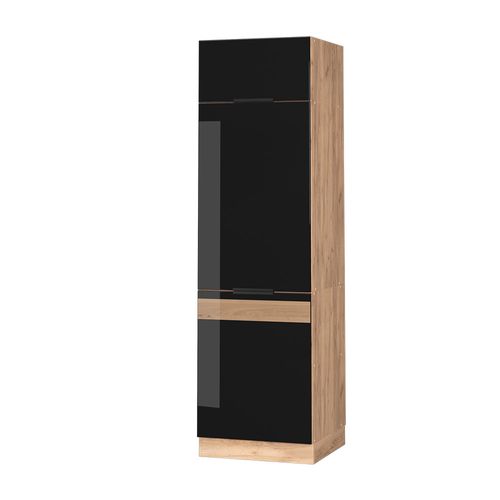 Armoire Pour Frigo Fame-line 39931 Chêne Noir Brillant 60cm