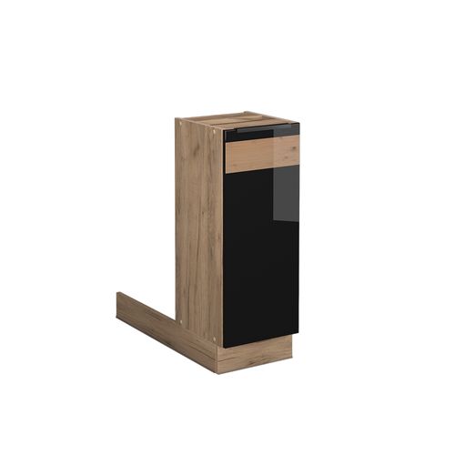 Îlot De Cuisine Fame-line 39940 Chêne Noir Brillant 30cm Sans Pt