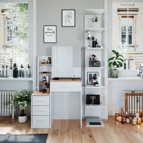 Coiffeuse Conrada 39789 Blanc/sonoma 80cm