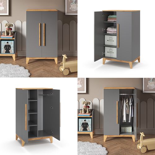 Armoire Pour Enfants Malia 39967 Gris 70x120cm