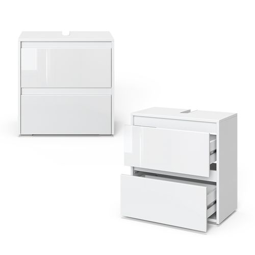 Meuble Sous Vasque Simple Majest, Blanc, 60.2x62.1cm