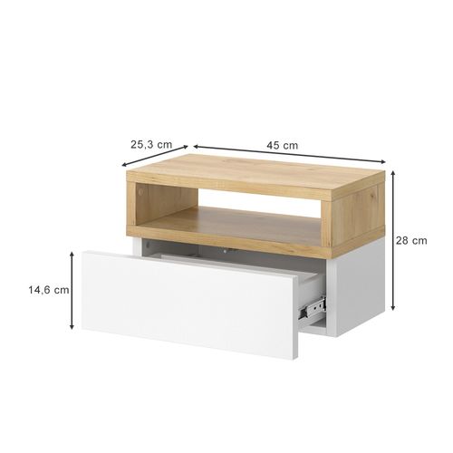 Table De Chevet Urbano 40098 Marron 45x28cm