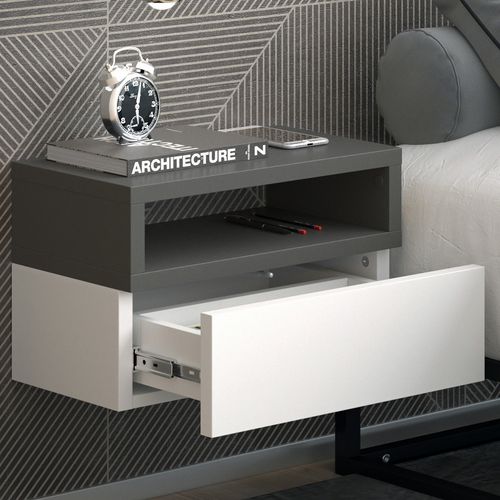 Table De Chevet Urbano 40099 Anthracite 45x28cm