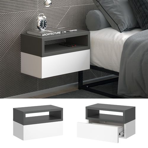 Table De Chevet Urbano 40099 Anthracite 45x28cm