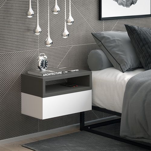 Table De Chevet Urbano 40099 Anthracite 45x28cm